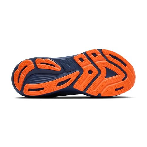 Brooks Men’s Revel 8 Neutral Running & Walking Shoe - Blue/Blue/Orange - 10.5 Medium