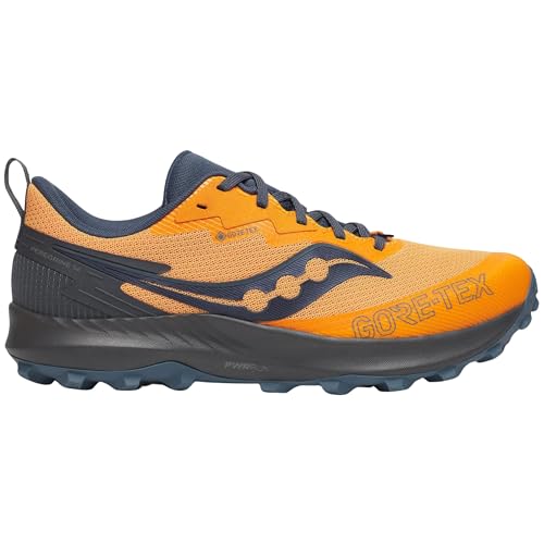 Saucony Men's Peregrine 14 GTX Sneaker, Peel/Shadow, 7.5