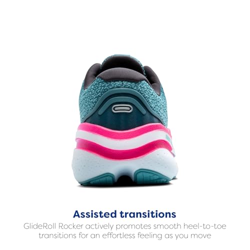 Brooks Women’s Ghost Max 2 Neutral Running & Walking Shoe - Storm Blue/Knockout Pink/Aqua - 7.5 Medium