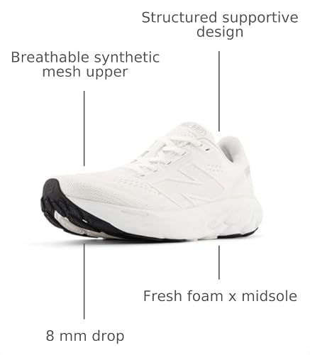 New Balance Women's Fresh Foam X 880 V14 Running Shoe, White/Silver Metallic/Sea Salt, 6 XW