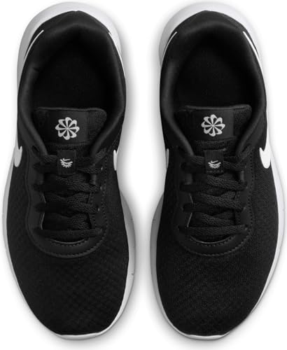 Nike Big Kids' Tanjun EasyOn Shoes, Black/White-White, 7Y
