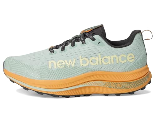 New Balance FuelCell SuperComp Trail v1 - Shoes for Women - Mesh Upper - Cotton Lining - Round Toe Silhouette Clay Ash/Dried Apricot/Dark Juniper 8 B - Medium