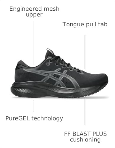ASICS Men's Gel-Excite 11 Running Shoes, 10.5, Black/Carrier Grey