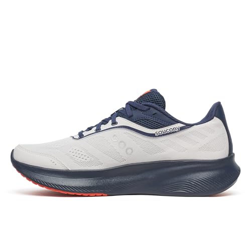 Saucony Men's Cohesion 18 Sneaker, Fog/Navy, 12