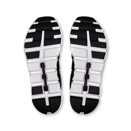 On Women's Cloud 6 Sneakers, Black | White, 9 Medium US