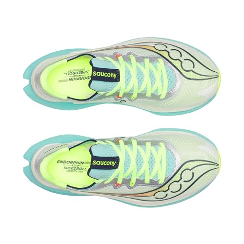 Saucony Women's Endorphin Pro 5 Sneaker, White/Splash, 9.5