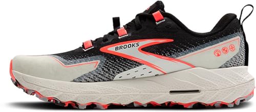 Brooks Women’s Cascadia 18 Mountain Trail Running Shoe - Black/Blue Wash/Flame - 9 Medium