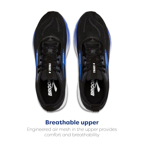 Brooks Men’s Trace 4 Neutral Running Shoe - Black/Cobalt/White - 7.5 Medium