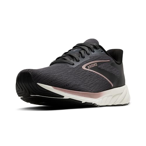 Brooks Women’s Anthem 7 Neutral Running Shoe - Black/Grey/Rose Gold - 6.5 Medium