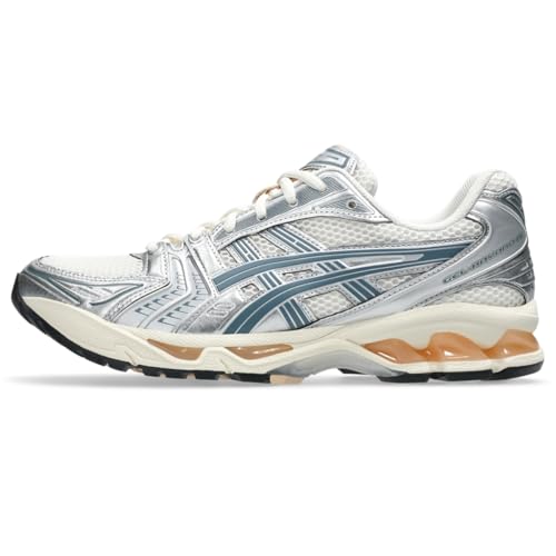 ASICS Gel-Kayano 14 Unisex Sneakers, Cream/Ironclad, 10 US Women/8.5 US Men