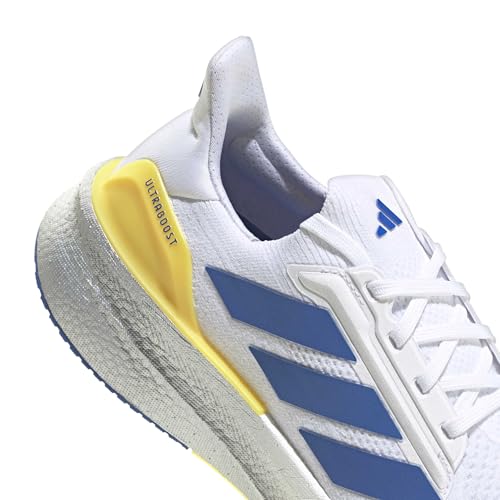 adidas Men's Ulraboost 5X, White/Blue/Yellow, 11
