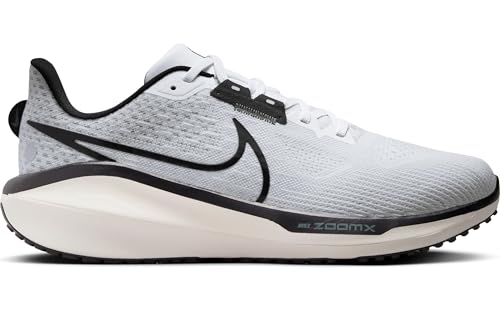 Nike Vomero 17 Men's Road Running Shoes (FB1309-104, White/Pure Platinum/Vintage Green/Black) Size 8