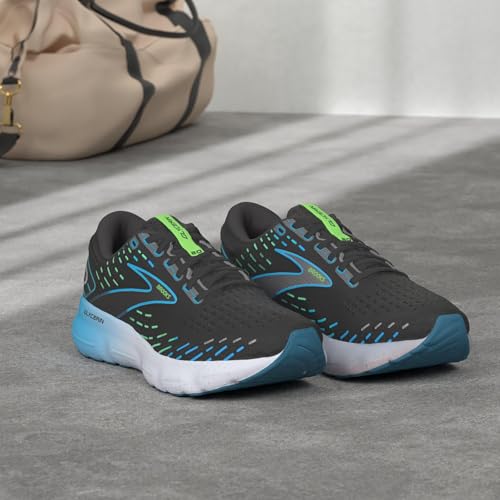 Brooks Men's Glycerin 20 Neutral Running Shoe - Black/Hawaiian Ocean/Green - 9.5 Medium