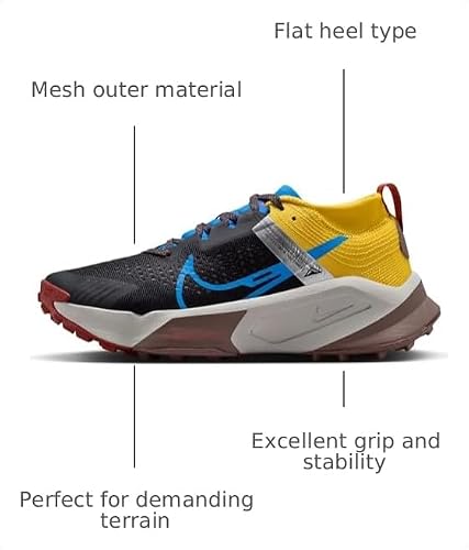 Nike Women's ZoomX Zegama Trail Running Shoes (Black/LT Photo Blue, 7.5) - alternate view 5