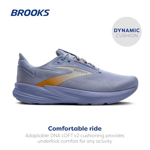Brooks Women’s Revel 8 Neutral Running & Walking Shoe - Blue Heron/Coconut/Orange - 8 Medium - alternate view 2