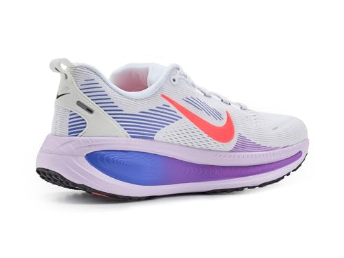 Nike Womens Vomero 18 White/Hot Lava/Violet Mist/Sapphire 8 Medium