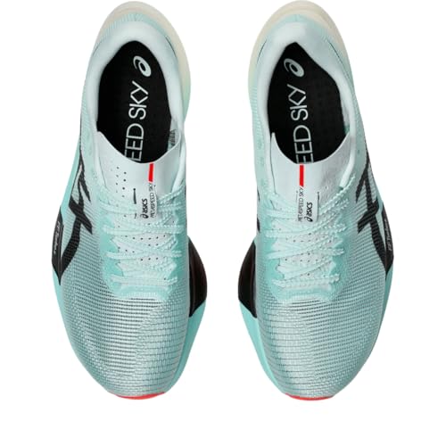 ASICS Unisex METASPEED Sky Running Shoes, 11M / 12.5W, Illuminate Mint/Black