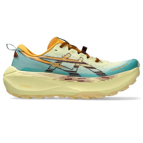 ASICS Men's Trabuco Max 4 Running Shoe, 8.5, Wheat Yellow/Dark RED Planet