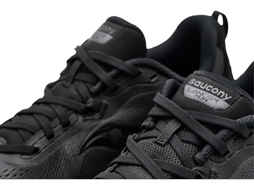 Saucony Men's Lancer Run Sneaker, Black/Black/Black, 10.5