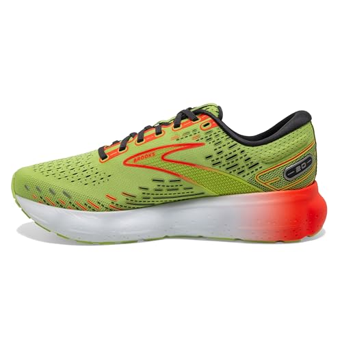 Brooks Men's Glycerin 20 Neutral Running Shoe - Lime/Red/Ebony - 10.5 Medium
