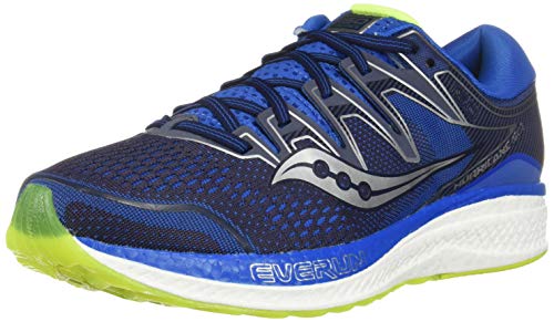 Saucony Men's Hurricane ISO 5, Navy/Citron, 8