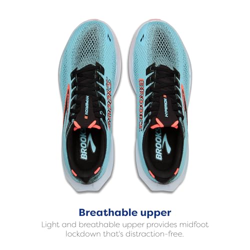 Brooks Men’s Hyperion 3 Neutral Running Shoe - Atomizer/Black/Pink Clay - 12 Medium