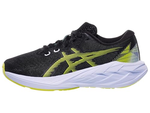 ASICS Kid's NOVABLAST 5 Grade School Running Shoe, 5, Black/Citron