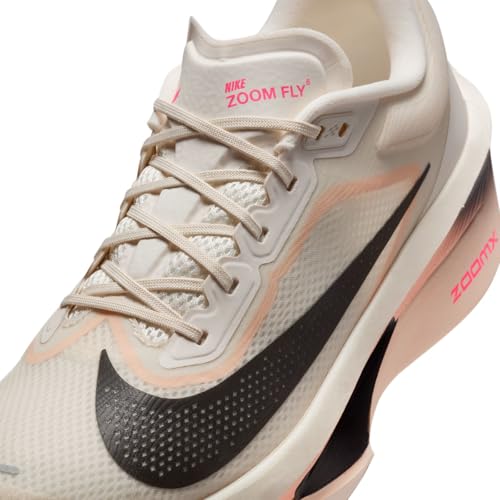 Nike Zoom Fly 6 Men's Road Racing Shoes (FN8454-102, Pale Ivory/Crimson Tint/Sail/Black) Size 7.5