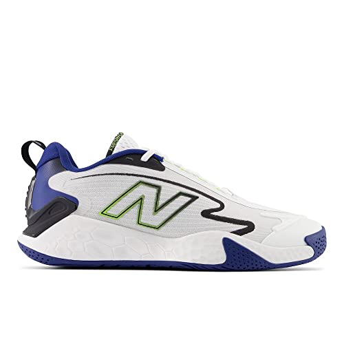 New Balance Men's Fresh Foam X CT-Rally V1 Tennis Shoe, White/Navy, 7.5 W