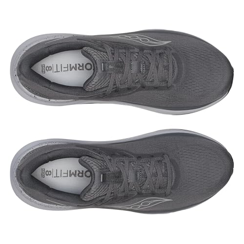 Saucony Men's Echelon 10 Sneaker, Carbon/Black, 12.5