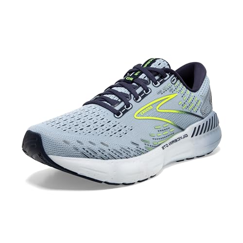 Brooks Women's Glycerin GTS 20 Supportive Running Shoe - Light Blue/Peacoat/Nightlife - 8.5 Medium