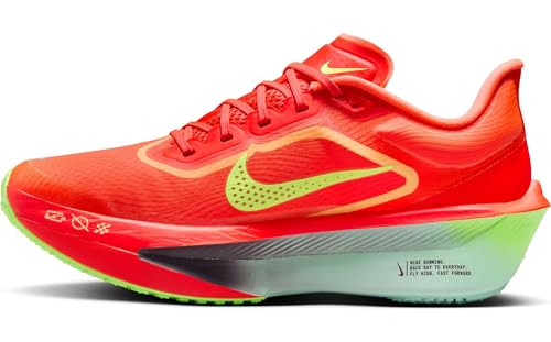 Nike Zoom Fly 6 Women's Road Racing Shoes (FN8455-601, Bright Crimson/Lime Blast/Mint Foam/Cave Purple) Size 9