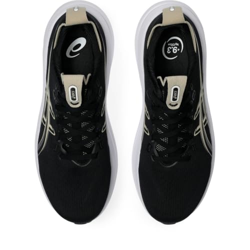 ASICS Men's Gel-Nimbus 28 Running Shoes, 12, Black/Feather Grey
