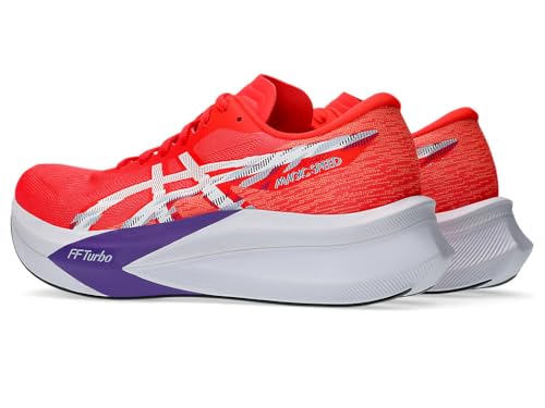 ASICS Men Magic Speed 4 Running Shoe, FLASH RED/WHITE, 7