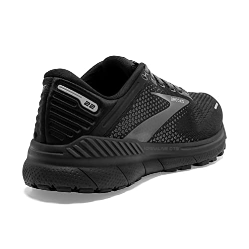 Brooks Adrenaline Gts Women's 22 Lighter Cushion Body Supprt Trainers, Black Black Ebony, 6.5 US