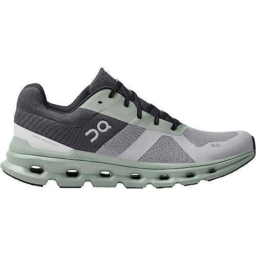 On Men's Cloudrunner Sneakers, Alloy/Moss, 9 US