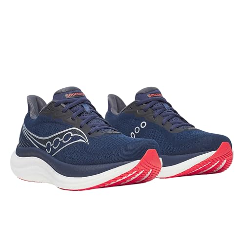Saucony Men's Triumph 23 Sneaker, Navy/Red, 9.5