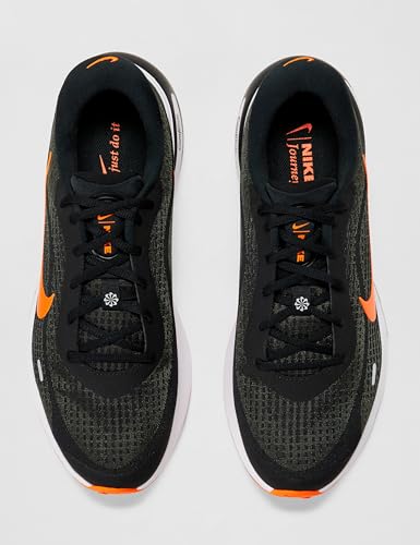 Nike Men's Journey Run Road Running Shoes, Black/Total Orange-Anthracite-Wolf Grey, 10.5
