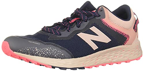 New Balance Kid's Fresh Foam Arishi V1 Lace-Up Trail Running Shoe, Natural Indigo/Saturn Pink/Guava, 10.5 M US Little Kid (4-8 Years)