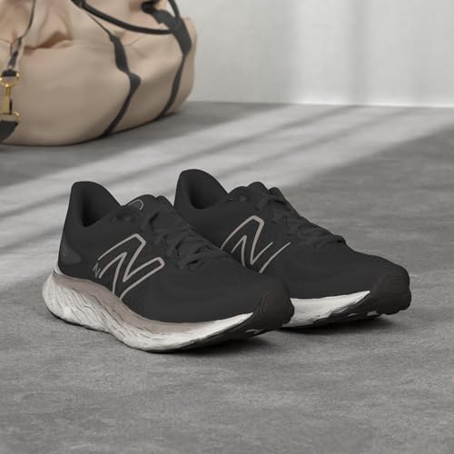 New Balance Men's Fresh Foam X EVOZ V3 Running Shoe, Black/Silver Metallic, 8.5 Wide