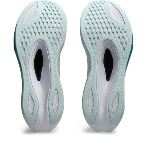 ASICS Women's Magic Speed 4 Running Shoes, 9, Soothing SEA/Black