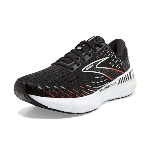 Brooks Women's Glycerin GTS 20 Supportive Running Shoe - Black/Red/Opal - 5 Medium