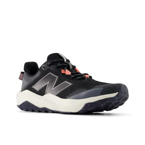 Women's New Balance DynaSoft Nitrel v6 Trail Shoes in Black/Castlerock/Sunfade Red alternate view 4