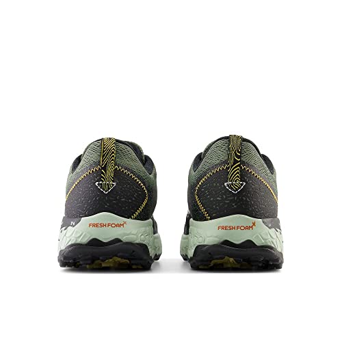 New Balance Men's Fresh Foam X Hierro V7 Trail Running Shoe, Deep Olive Green/Black, 8.5 W
