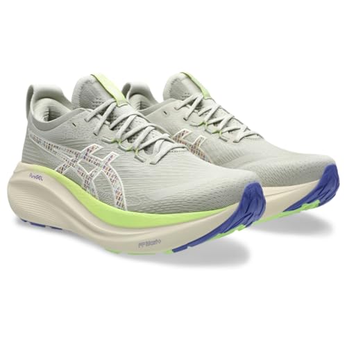 ASICS Men's Gel-Nimbus 27 Trail Running Shoes, 12, Nature Bathing/Lime Green