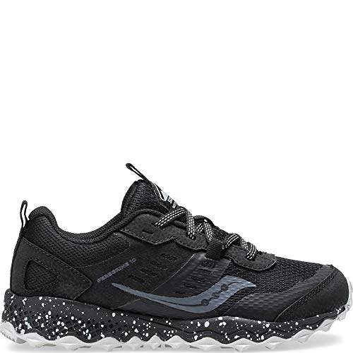 Saucony Boy's Peregrine 10 Shield Sneaker, Black, 3.5 Big Kid