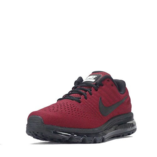 Nike Mens Air Max 2017 Low Top Lace Up Running Sneaker (9, Team Red/Black-Dark Grey)