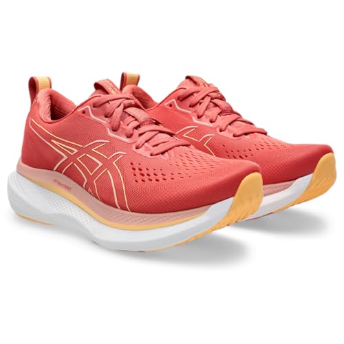 ASICS Women's GLIDERIDE MAX Running Shoe, 9, Dark Pink Clay/Orange Glow