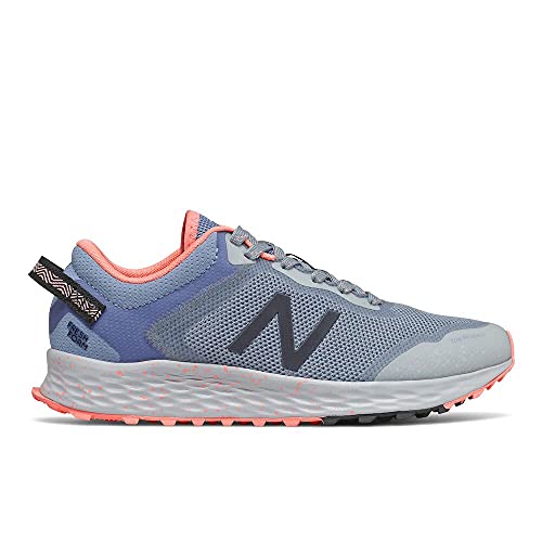 New Balance Women's Fresh Foam Arishi Trail Running Shoes, Grey/Blue/Pink, 8.5B