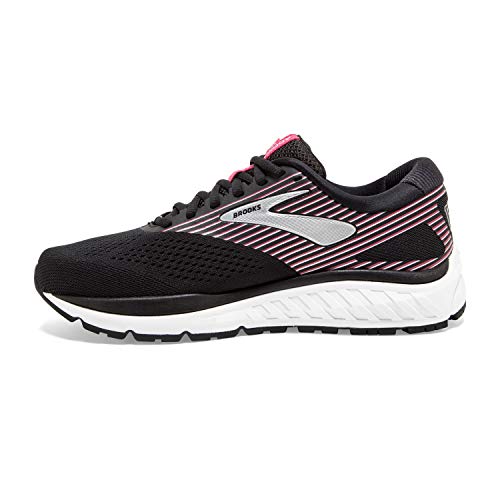 Brooks Women's Addiction 14 Road Running Shoe - Black/Hot Pink/Silver - 5 Wide